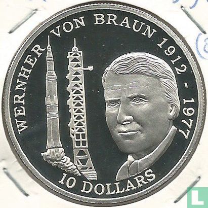 Niue 10 dollars 1992 (PROOF) "Wernher von Braun" - Image 2