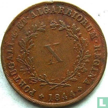 Portugal 10 réis 1844 - Image 1