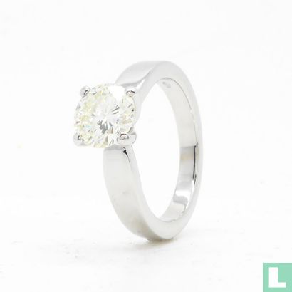 18k witgouden ring met een 1.59 ct. diamant - Image 2