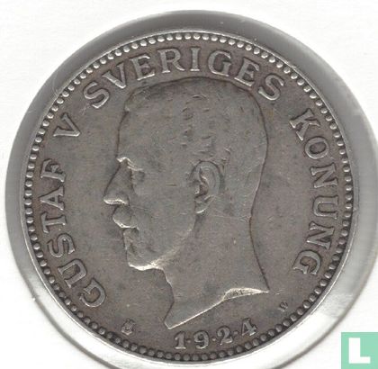 Schweden 1 Krona 1924 (mit Punkte)  - Bild 1