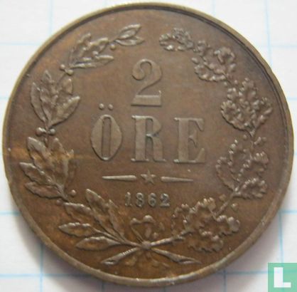 Suède 2 öre 1862 - Image 1