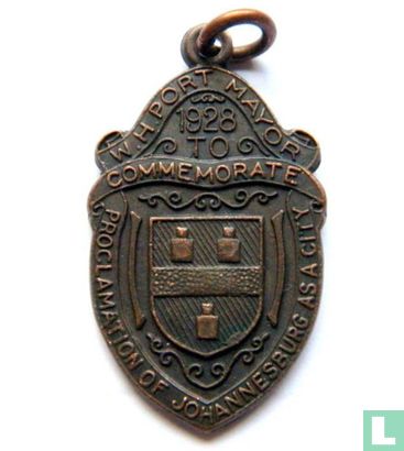 South Africa  Johannesburg as a City, Commemorative Medallion, 1928