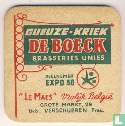 Gueuze-Kriek De Boeck deelnemer Expo 58