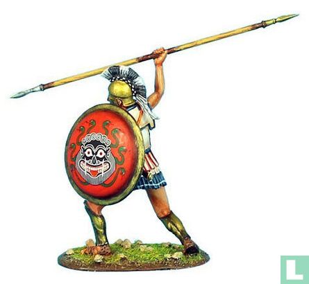 Hoplite with Bronze Reinforced Linen Armor and Medusa Shield - Afbeelding 1