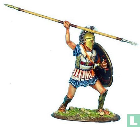 Hoplite with Bronze Reinforced Linen Armor and Medusa Shield - Image 2