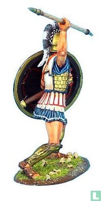 Hoplite with Bronze Reinforced Linen Armor and Medusa Shield - Image 3