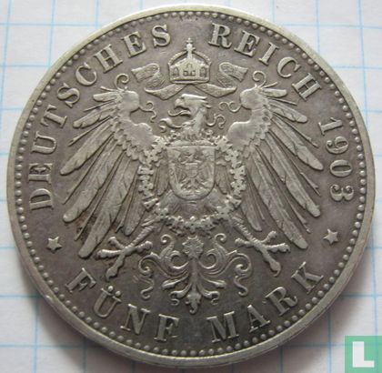 Bavaria 5 mark 1903 - Image 1