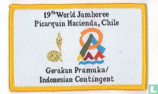 Indonesian contingent (fake) - 19th World Jamboree (yellow border)