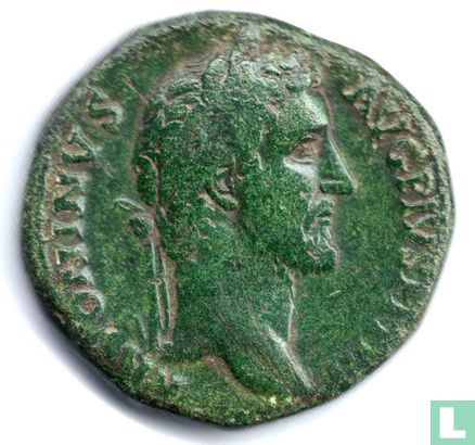 Antoninus Pius sestertius Concordia - Afbeelding 1