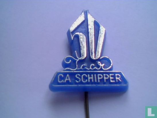 50 jaar C.A. Schipper [goud op blauw][
