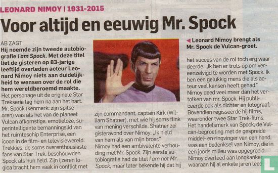 Voor altijd en eeuwig Mr. Spock
