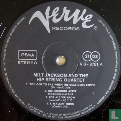 Milt Jackson and the Hip String Quartet - Bild 3