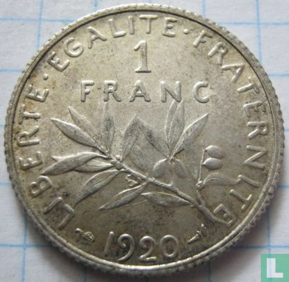 France 1 franc 1920 (type 1) - Image 1