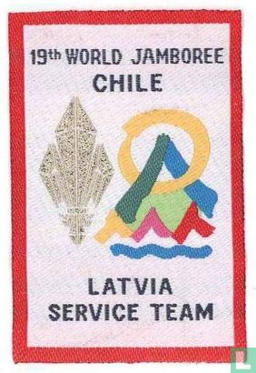 Latvian contingent IST (fake) - 19th World Jamboree (red border)