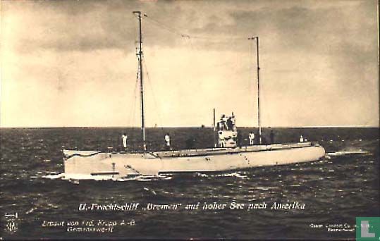 U-Frachtschiff Bremen auf Hoher See nach Amerika