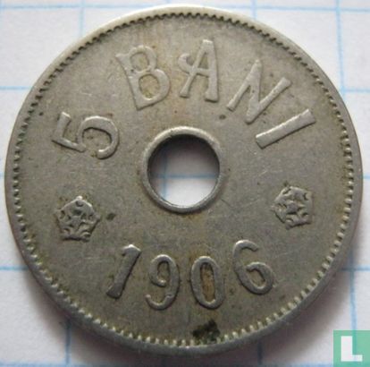 Roumanie 5 bani 1906 (sans marque d'atelier) - Image 1