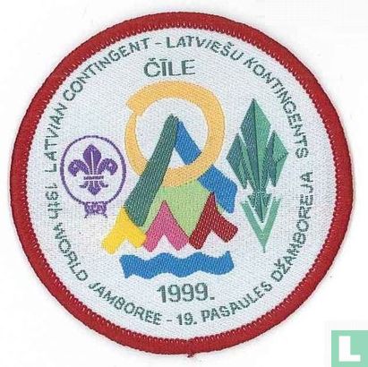 Latvian contingent (fake) - 19th World Jamboree (red border)