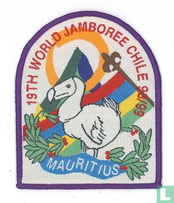 Mauritius contingent (fake) - 19th World Jamboree (purple border)