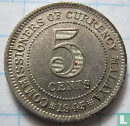 Malaya 5 Cent 1945 - Bild 1