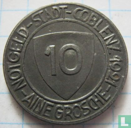 Coblence 10 pfennig 1921 "Johann Joseph von Görres" - Image 1