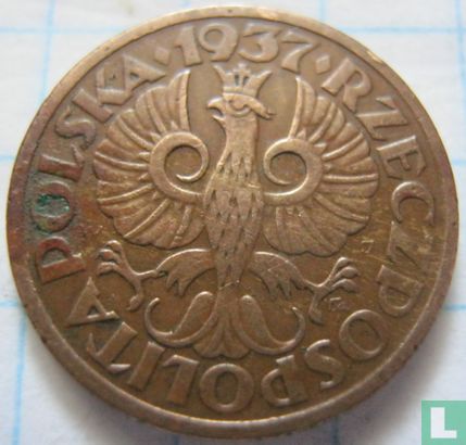 Pologne 1 grosz 1937 - Image 1