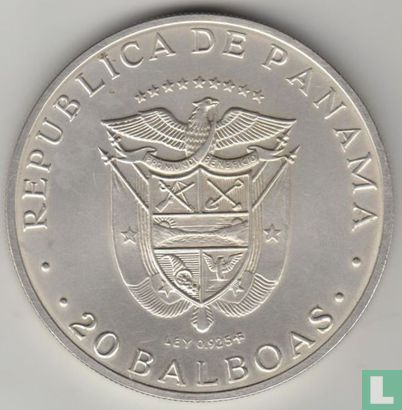 Panama 20 balboas 1972 (matte) "Simon Bolivar" - Afbeelding 2