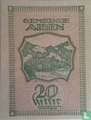 Aigen 20 Heller 1920 - Afbeelding 1