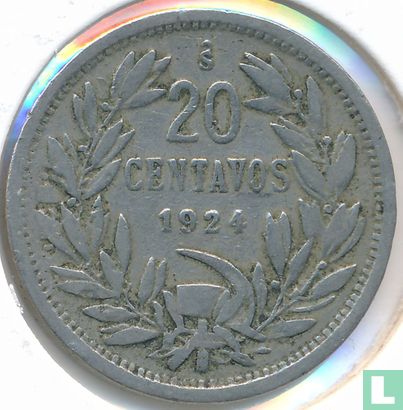 Chili 20 centavos 1924 - Afbeelding 1