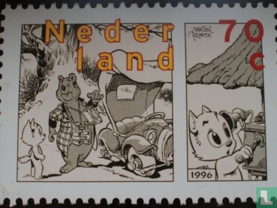 Curiosa strip-postzegel Bommel en Tom Poes - Afbeelding 1
