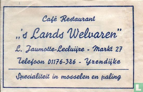Café Restaurant " 's Lands Welvaren" - Image 1