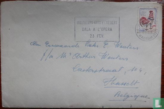 Wagram - 1963 Brief in Geadreseerde envelop naar pater Wouters - Bild 1