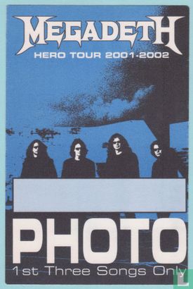 Megadeth Backstage Photo Pass, 2001 - Image 1