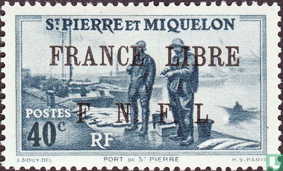 Hafen von Saint-Pierre, FNFL Aufdruck