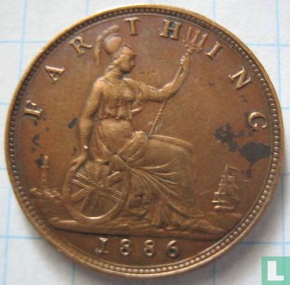 Verenigd Koninkrijk 1 farthing 1886 - Afbeelding 1