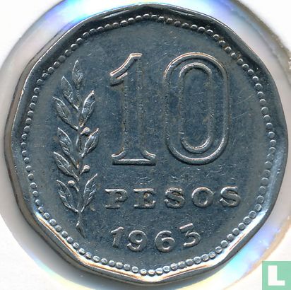Argentinië 10 pesos 1963 - Afbeelding 1