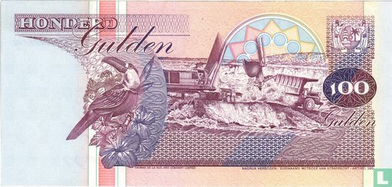 Suriname 100 Gulden 1998 - Bild 2