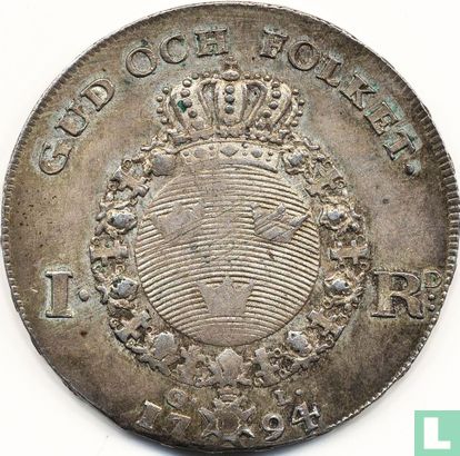 Zweden 1 riksdaler 1794 - Afbeelding 1