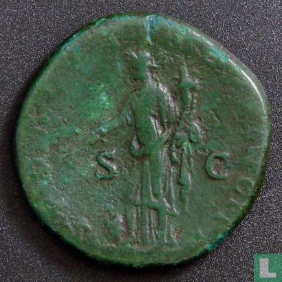 Römischen Reiches, AE Dupondius, 98-117 Trajan, Rom, 105-111 AD - Bild 2