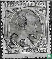 Alfonso XIII of Spain, with overprint