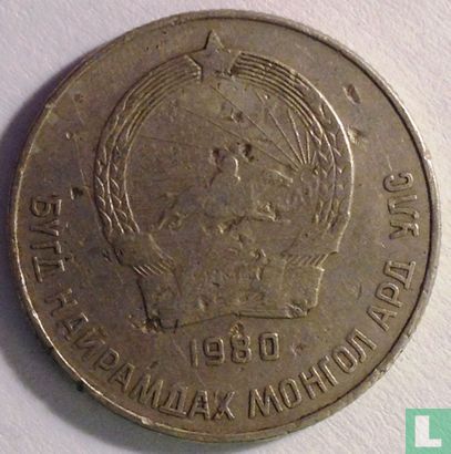 Mongolië 20 möngö 1980 - Afbeelding 1