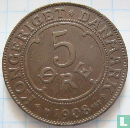 Denemarken 5 øre 1908 - Afbeelding 1