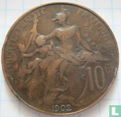 France 10 centimes 1902 - Image 1