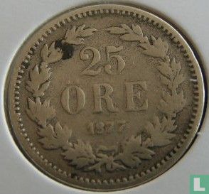 Sweden 25 öre 1877 - Image 1