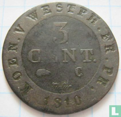 Westfalen 3 centimes 1810 - Afbeelding 1