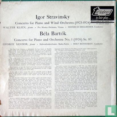 Stravinsky: Concerto for Piano & Wind Orchestra / Bartok: Piano Concerto No.1 - Afbeelding 2