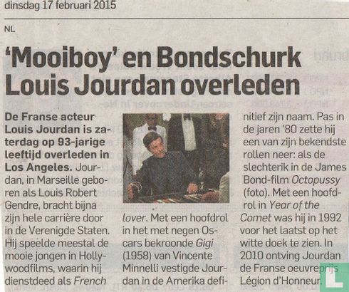'Mooiboy'' en Bondschurk Louis Jourdan overleden