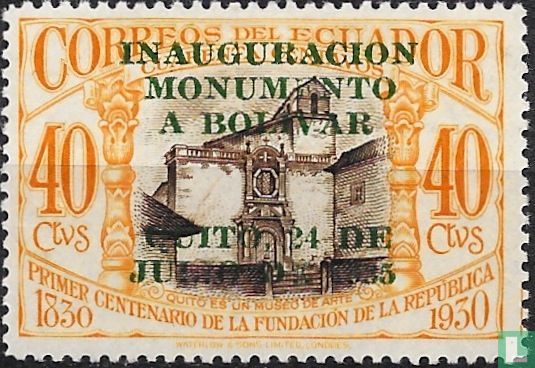 Enthüllung des Bolivar-Denkmals