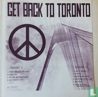 Get Back to Toronto - Afbeelding 1