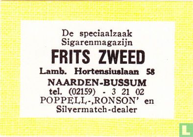 Sigarenmagazijn Frits Zweed - Silvermatch dealer