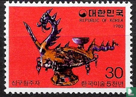 Koreaanse kunst - Dragon-vormige Kettle